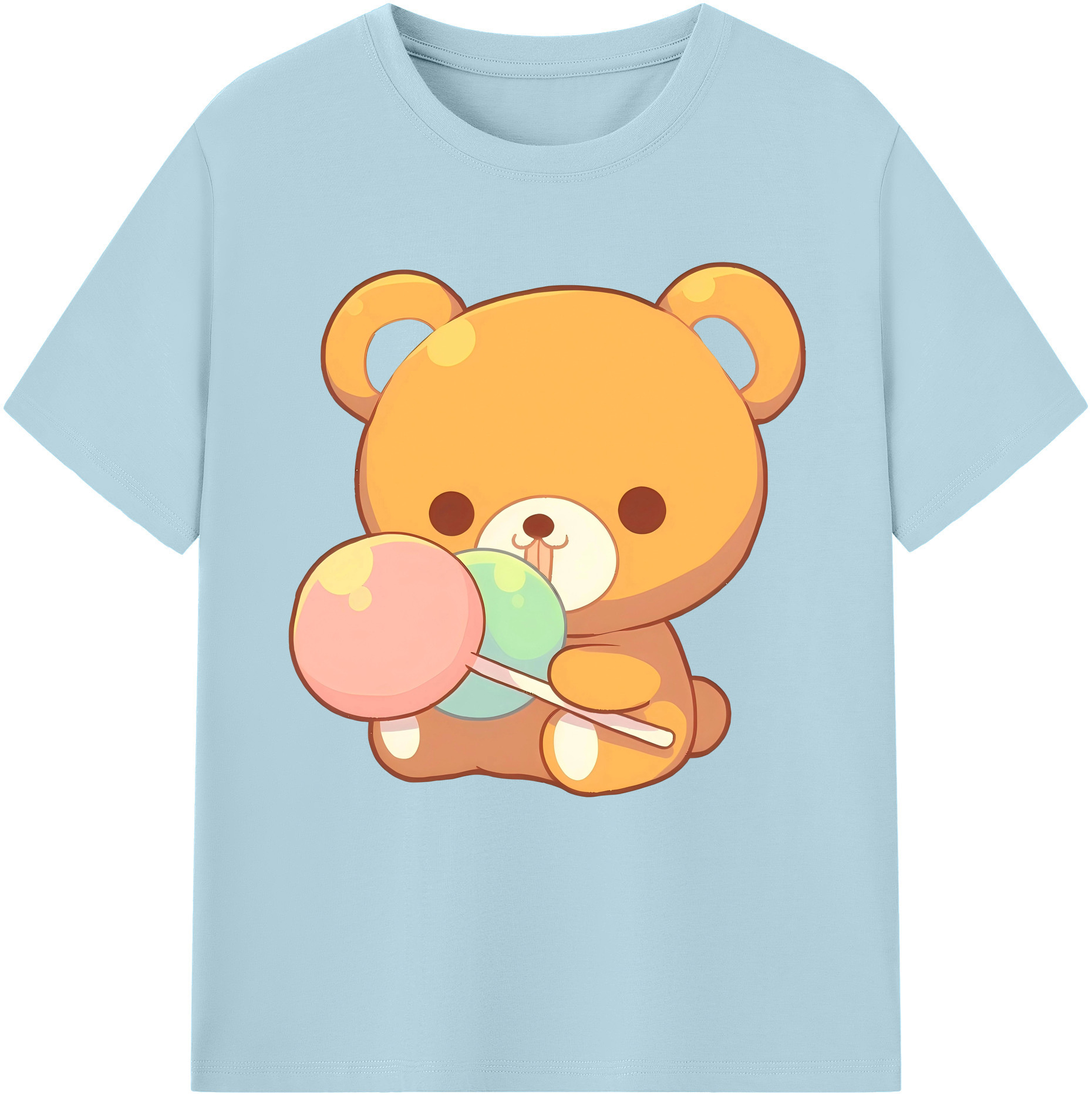 （画像用） リラックマ リラックマ キイロイトリ Rilakkuma Korilakkuma Kiiroitori 綿100％半袖Tシャツ（フロントプリント）
